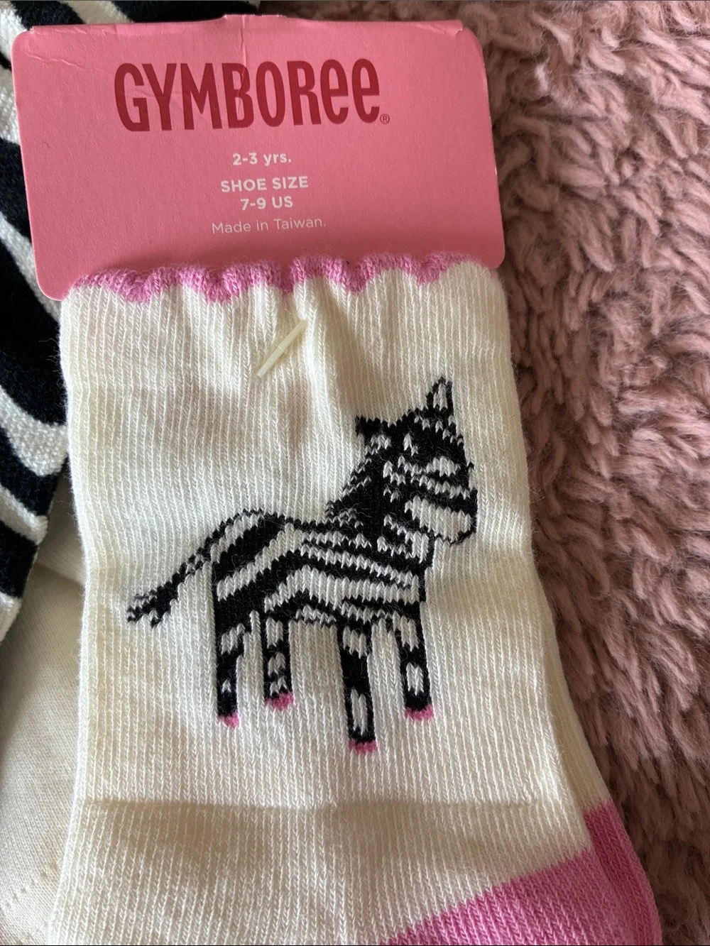 Gymboree Wild One Black & White Zebra Pants, Top, Socks, Hair Set